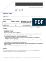 Pearson Chemistry 11 - Modules 1 and 2 Practice Exam