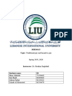 BHRM625 Topic: Traditional Pay and Incentive Pay: Spring 2019 - 2020