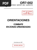 Orientaciones de Combate en Zonas Urbanizadas - (ET 1997) PDF