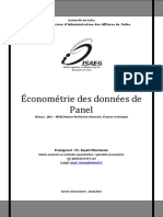 Cours Econometrie Des Donnees de Panel PDF