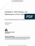 Installation, Testing, and Maintenance of Fire Hydrants: Field