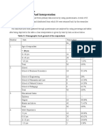 Chapter Three Data Analysis and Interpretation