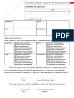 Formulário de Análise Sensorial Descritiva e Afetiva