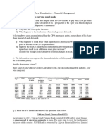 End Term Examination - Financial Management The Paper Has 3 Questions Carrying Equal Marks