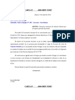 Carta de Despido Por No Superar Periodo de Prueba