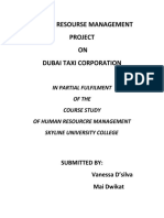 Human Resourse Management Project ON Dubai Taxi Corporation