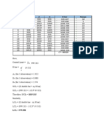 Sample 1 2 3 X Bar Range