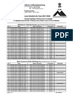 Course Schedule For Year 2017-2018: Swami Vivekanand Institute of Mountaineering