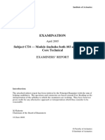 Examination: Subject CT4 Models (Includes Both 103 and 104 Parts) Core Technical