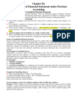 Chapter Six Consolidation of Financial Statements Under Purchase Accounting