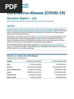 Coronavirus Disease (COVID-19) : Situation Report - 125