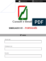 Simulado 01 - Português - 8º Ano (Blog Do Prof. Adonis)