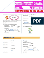 Ejercicios de Inecuaciones de 2do Grado para Primer Grado de Secundaria