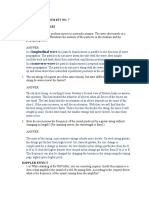 Longitudinal Wave: Solutions To Problem Set No. 7 Conceptual Exercises Waves