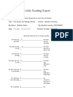 Weekly Reading Report: This Report Should Take No More Than 10 Minutes!