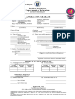 Department of Education: Application For Leave