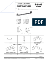 Series: 1 " (38mm) DIAMETER Stainless Steel Grab Bars With Snap Flange