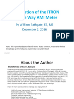 Evaluation of The ITRON Open Way AMI Meter: by William Bathgate, EE, ME December 2, 2016