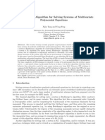 A New Efficient Algorithm For Solving Systems of Multivariate Polynomial Equations