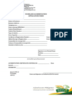 Foodlane Accreditation Application Form: Date Issued