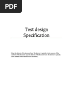 Software Test Design Specification