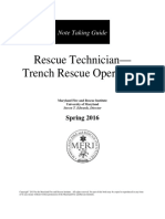 Rescue Technician - Trench Rescue Operations: Note Taking Guide