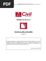 CivilEstudio. Manual Del Usuario. Módulo Placa PDF