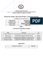 Research Article / Research Project / Literature Review