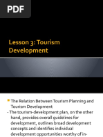 Lesson 3 Tourism Development