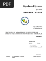 Signals and Systems: Laboratory Manual