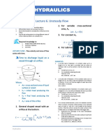 NU - Lecture 6 (UNSTEADY FLOW)