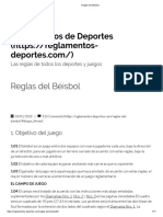 Béisbol - Objetivos