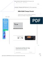 MANUAL DE INSTRUCCIONES TRANSCEPTOR HF IC 78. Icom Inc PDF