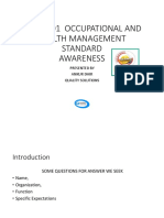 Awareness ISO 45001 OHSMS