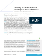 Breastfeeding and Mortality Under 2 Years of Age in Sub-Saharan Africa