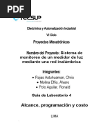 VI-PA-L04 Ingeniería Básica Alcance, Programación y Costo