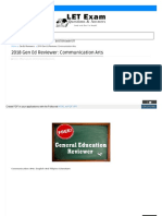 2018 Gen Ed Reviewer: Communication Arts: Welcome To LET Exam Questions and Answers!!!