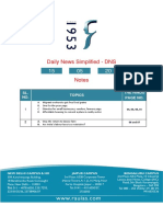 Daily News Simplified - DNS: SL. NO. Topics The Hindu Page No