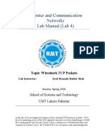 Computer and Communication Networks Lab Manual (Lab 4) : Topic: Wireshark TCP Packets