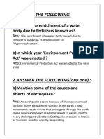 1.answer The Following:: A) What Is The Enrichment of A Water Body Due To Fertilizers Known As?