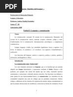 Unidad I - El Lenguaje y La Comunicación PDF