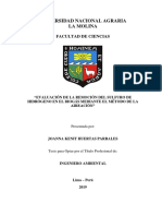 EVALUACIÓN DE LA REMOCIÓN DEL SULFURO Mediante Metodo de La Aireacion