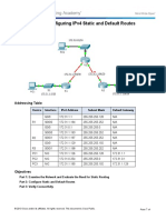 2.2.2.4 Packet Tracer - Configuring IPv4tatic and Default Routes Instructions1