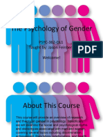 The Psychology of Gender: PSYC-362-DL1 Taught By: Jason Feinberg Welcome!