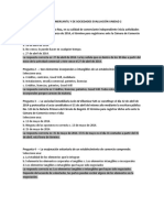 Derecho Mercantil y de Sociedades Evaluación Unidad 2