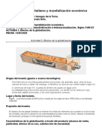 Actividad 3. Efectos de La Globalización