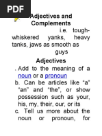 Adjectives and Complements