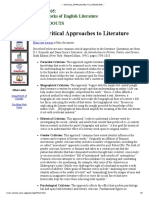 Critical Approaches To Literature