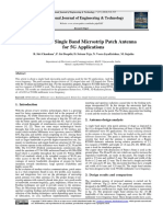 Design of A Single Band Microstrip Patch Antenna For 5G Applications