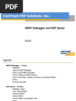 ABAP Debugger and SAP Query